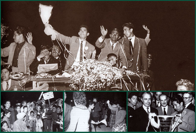 Festejos - Bolivia Campeón del Campeonato Sudamericano de Fútbol de 1963